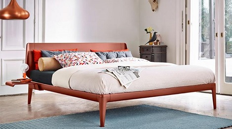 Auping Essential litsjumaux,180x200_210_220 ,hoofdbord MDF kleur rusty red